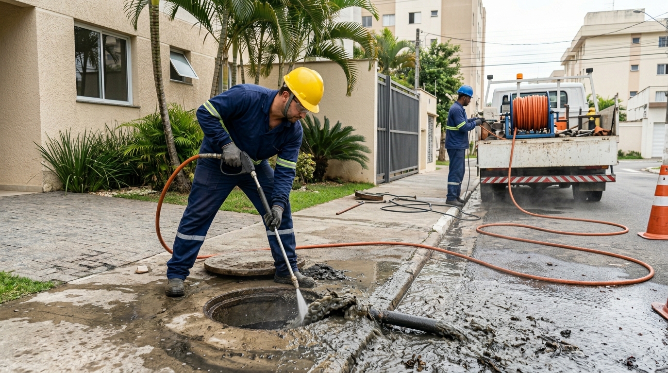 Hidrojateamento com jato de alta pressão em São Gonçalo-RJ